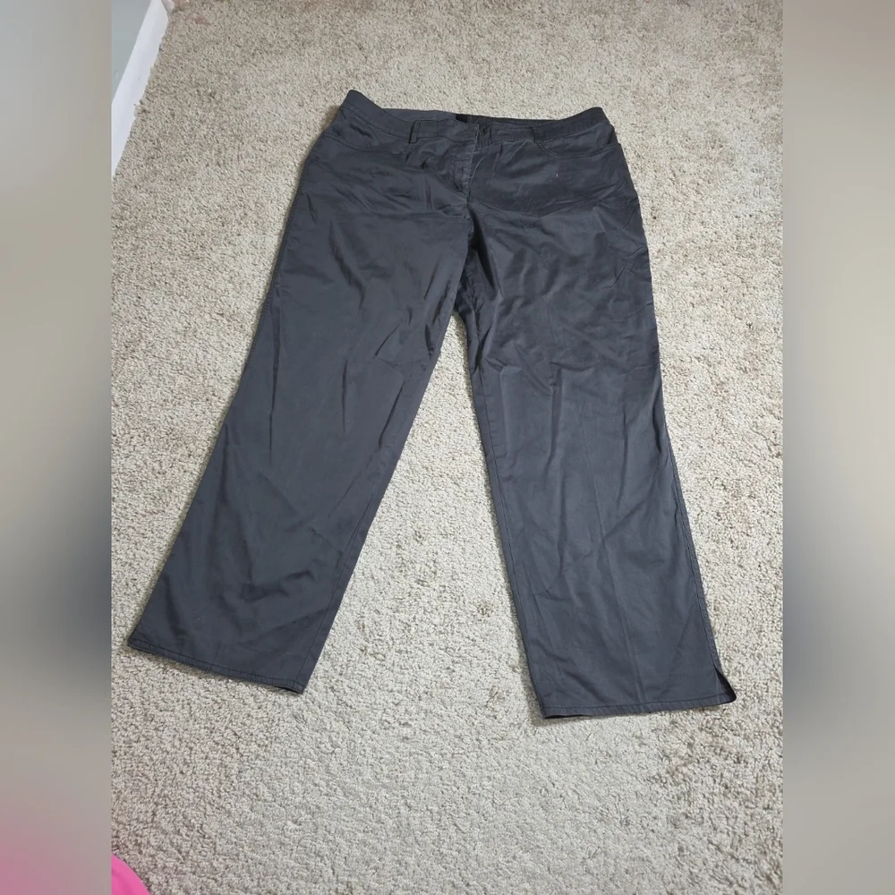 Womans SoCa St. John Awesome Gray Stretch Pants Zip Back Pockets Size 16 - Picture 2 of 6